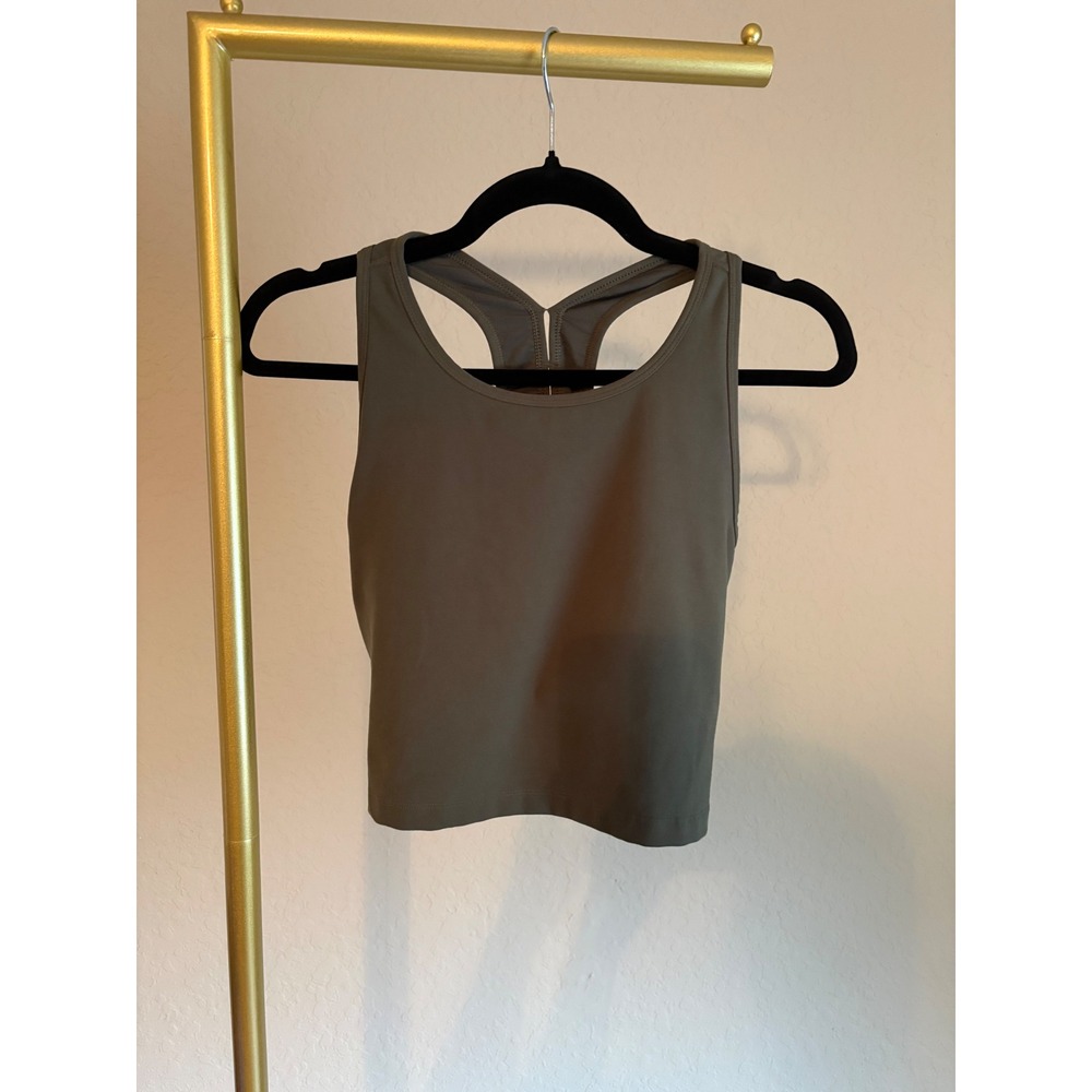 Beyond Yoga Women's Racerback Sports Bra Tank Size L Olive Athleisure Active